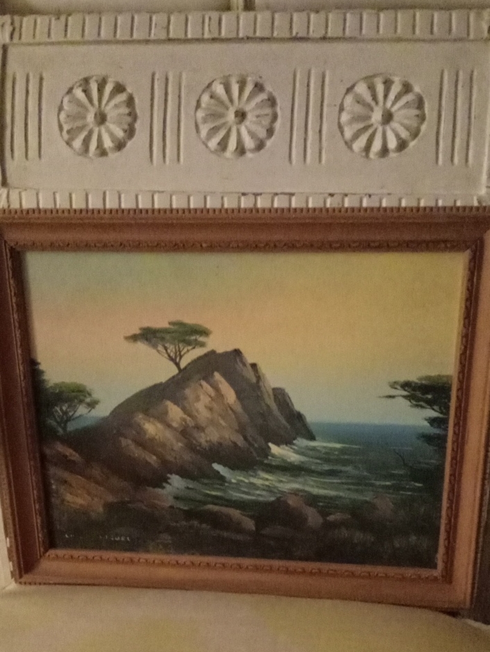 MCM 1953 Chico Arguello Signed Seascape Oil Painting Monterey California